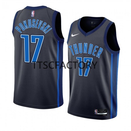 NBA Mænd Trøje Oklahoma City Thunder Aleksej Pokusevski 17 Nike 2022-23 City Edition Sort Swingman NBA Mænd Trøje Oklahoma City Thunder Aleksej Pokusevski 17 Nike 2022-23 City Edition Sort Swingman